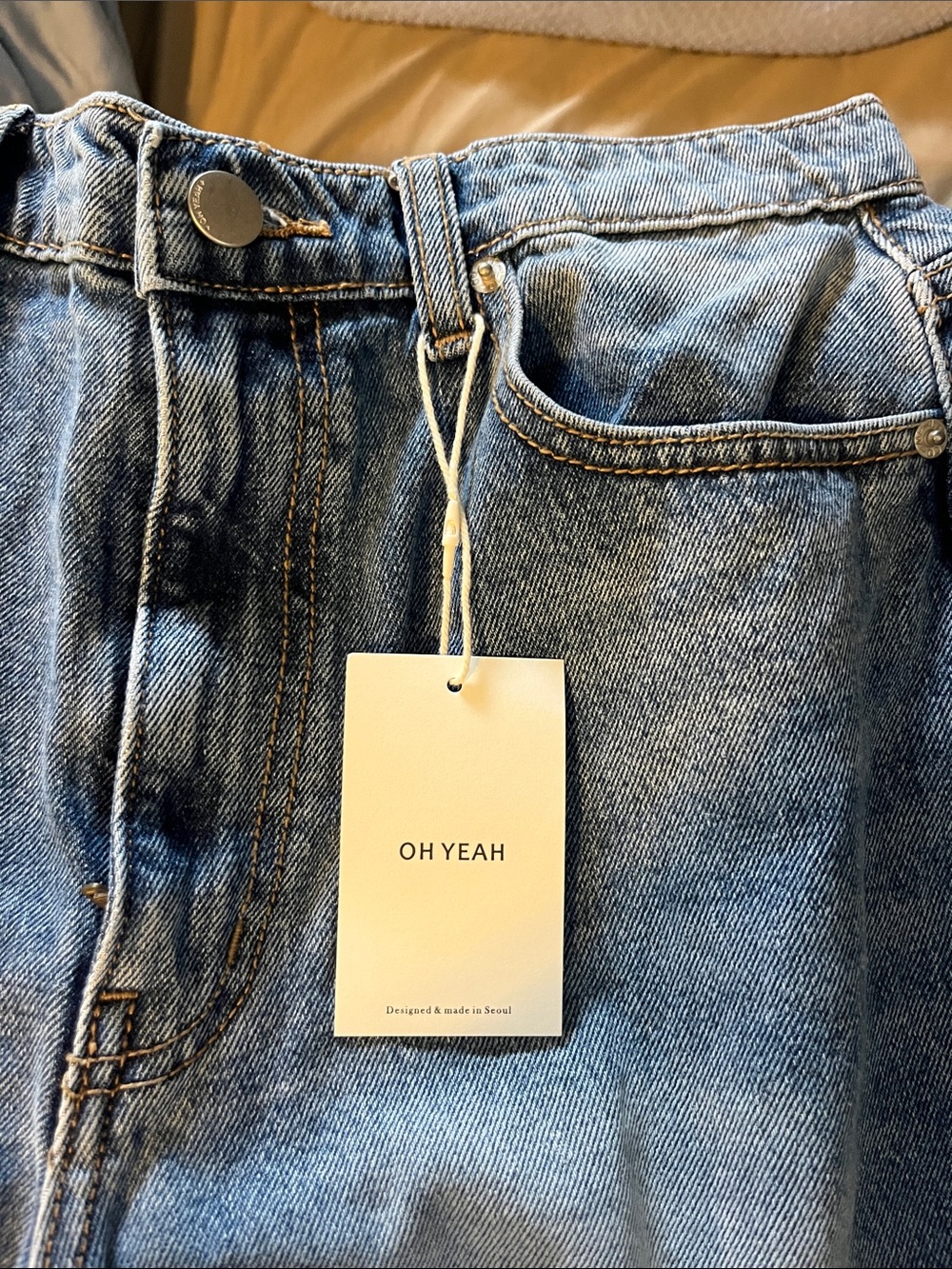 OH YEAH Light Wash Denim Jeans